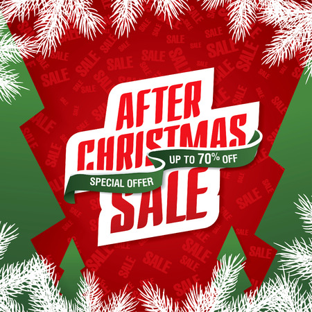 Christmas sale banner, vector illustrationのイラスト素材
