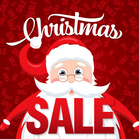 Christmas sale banner, vector illustrationのイラスト素材