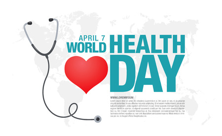 world health day concept posterのイラスト素材