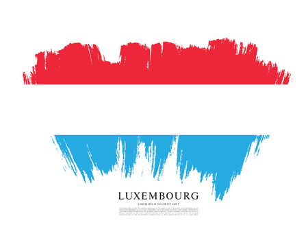 Flag of Luxembourg, brush stroke backgroundのイラスト素材