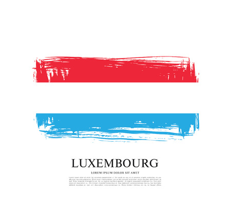Flag of Luxembourg, brush stroke backgroundのイラスト素材