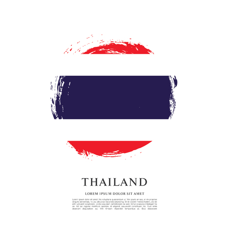Flag of Thailand, brush stroke patternのイラスト素材