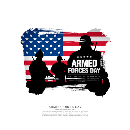 Armed forces day template poster designのイラスト素材
