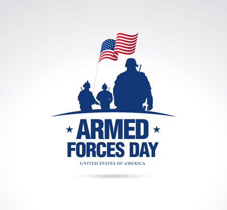 Armed forces day template poster designのイラスト素材