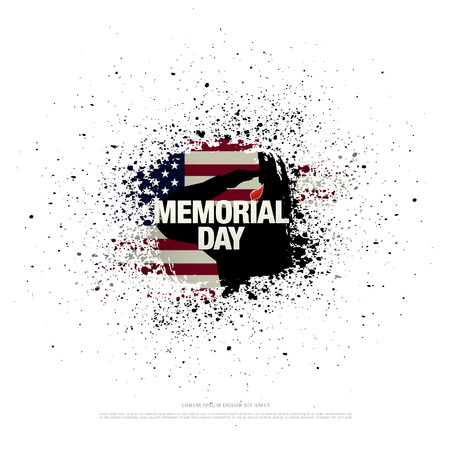 Memorial day. Remember and honor. Vector illustrationのイラスト素材