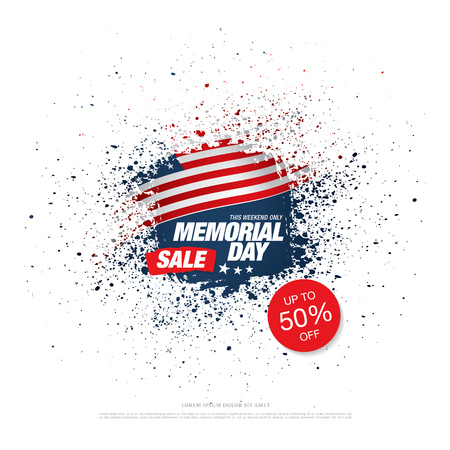 Memorial day sale bannerのイラスト素材