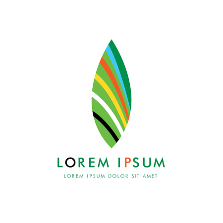 Leaf concept logo, vector illustrationのイラスト素材