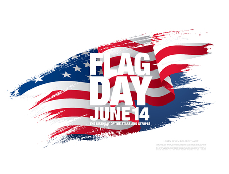 Flag Day in the United States, vector illustrationのイラスト素材