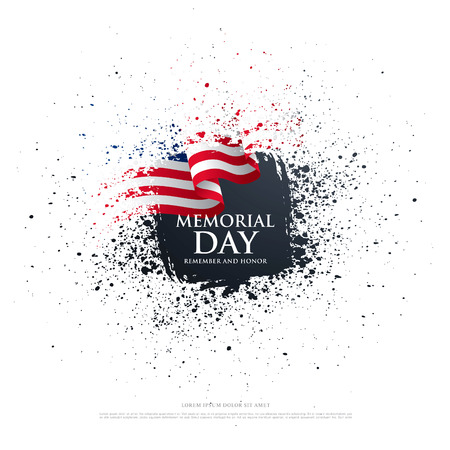 Memorial day. Remember and honor. Vector illustrationのイラスト素材