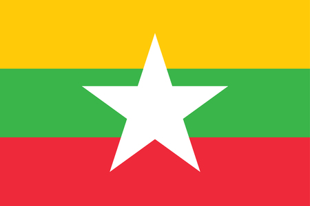 Flag of myanmarのイラスト素材