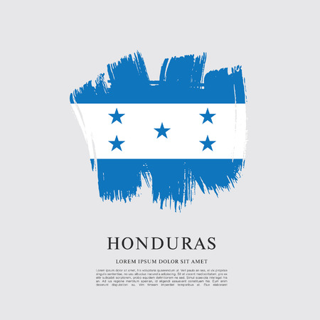 Flag of Honduras brush stroke backgroundのイラスト素材