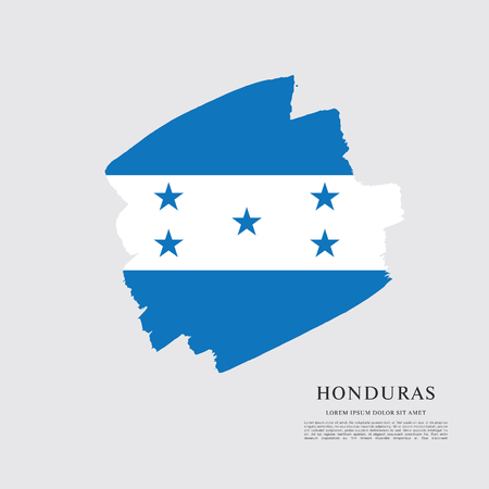 Flag of Honduras brush stroke backgroundのイラスト素材