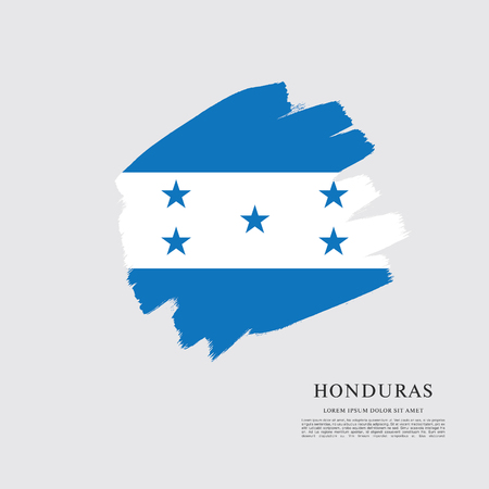 Flag of Honduras brush stroke backgroundのイラスト素材