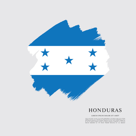 Flag of Honduras brush stroke backgroundのイラスト素材