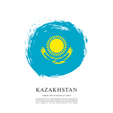 Vector illustration design of Kazakhstan flag layoutのイラスト素材