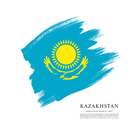 Vector illustration design of Kazakhstan flag layoutのイラスト素材