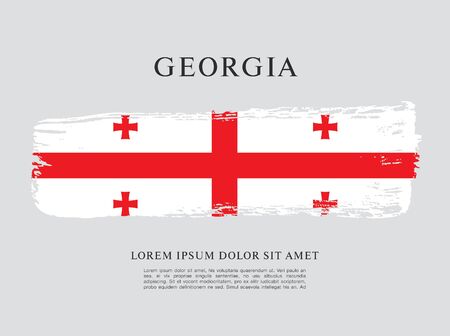 Flag of georgiaのイラスト素材