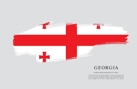 Flag of georgiaのイラスト素材