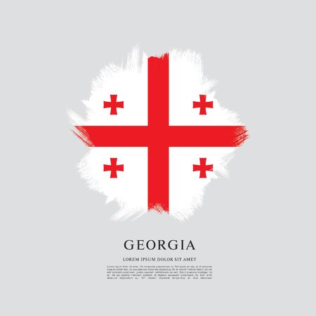 Flag of georgiaのイラスト素材