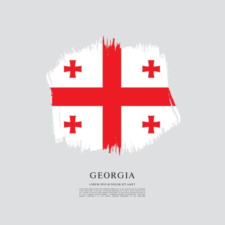 Flag of georgiaのイラスト素材