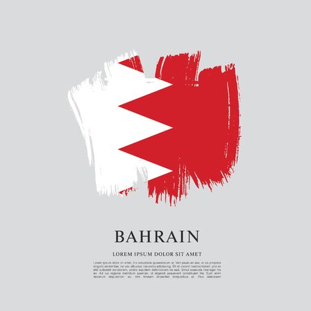 Flag of bahrainのイラスト素材