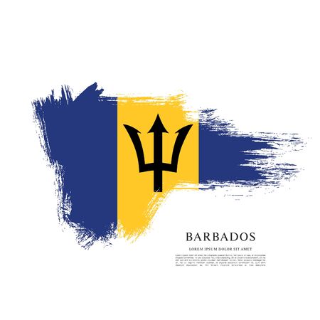 Flag of barbadosのイラスト素材