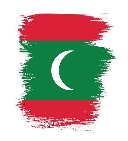Flag of maldivesのイラスト素材