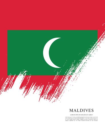 Flag of maldivesのイラスト素材