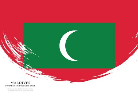 Flag of maldivesのイラスト素材