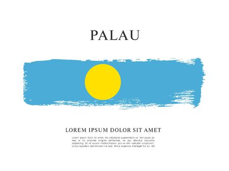 Flag of palauのイラスト素材