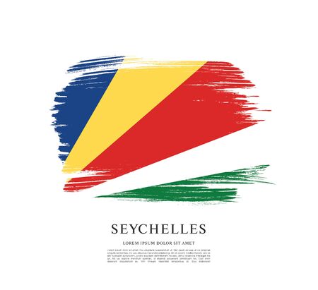 Vector illustration design of seychelles flagのイラスト素材