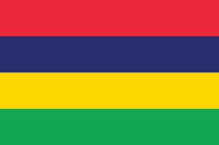 Vector illustration of the flag of Mauritiusのイラスト素材