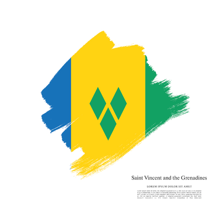 Flag of Saint Vincent and the Grenadinesのイラスト素材