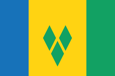 flag of Saint Vincent and the Grenadinesのイラスト素材