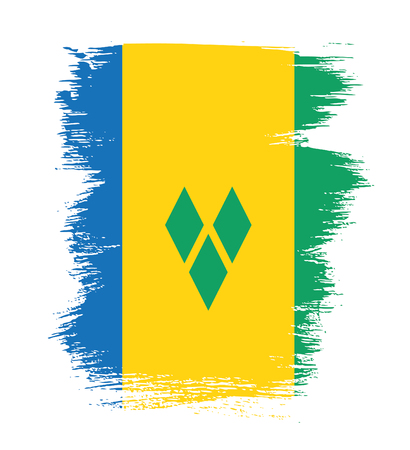 Flag of Saint Vincent and the Grenadinesのイラスト素材