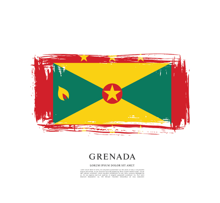 Illustration design of Grenada flag.のイラスト素材