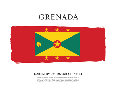 Vector illustration design of Grenada flagのイラスト素材