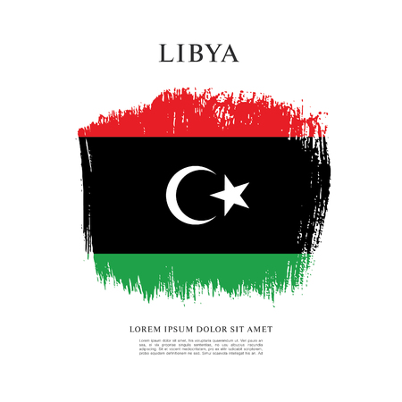 flag of libyaのイラスト素材