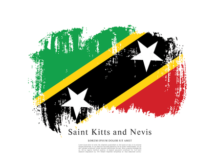 Vector illustration of Saint Kitts and Nevis flagのイラスト素材