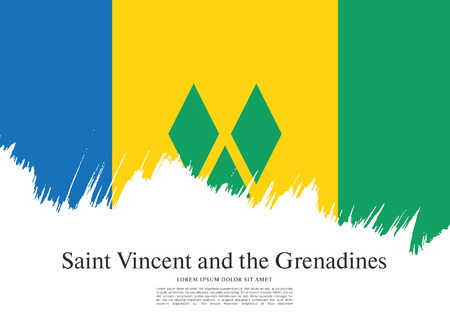 Flag of Saint Vincent and the Grenadinesのイラスト素材