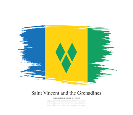 Flag of Saint Vincent and the Grenadinesのイラスト素材