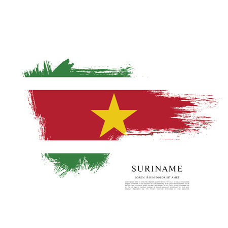 Vector illustration design of Suriname flagのイラスト素材
