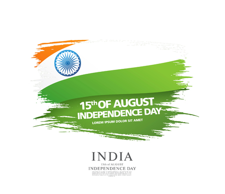 Greeting card for the Independence Day of India. 15 th of Augustのイラスト素材