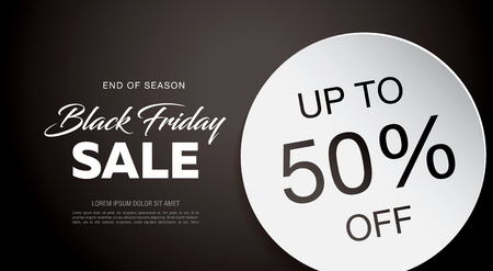 Black friday Sale banner vector illustration.のイラスト素材