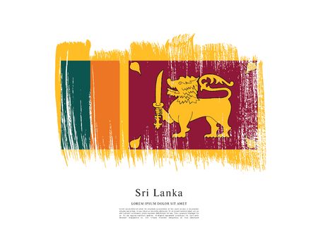 Flag of Sri Lankaのイラスト素材