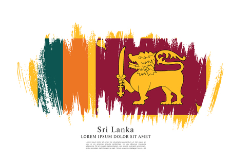 Flag of Sri Lankaのイラスト素材