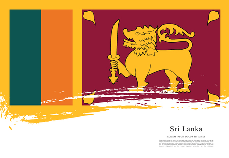 Flag of Sri Lankaのイラスト素材