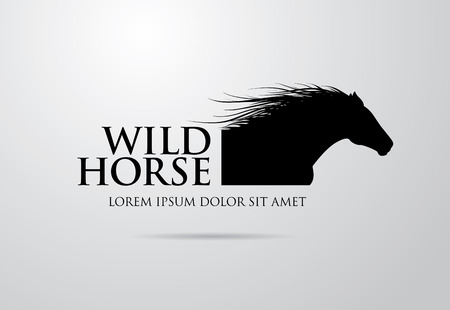 Horse logo design, vector illustrationのイラスト素材