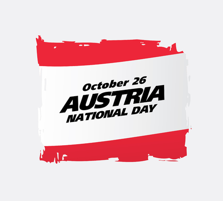 Flag of Austria, National day, October 26, vector illustrationのイラスト素材