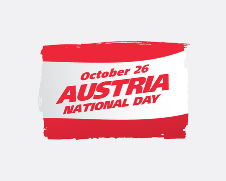 Flag of Austria, National day, October 26, vector illustrationのイラスト素材